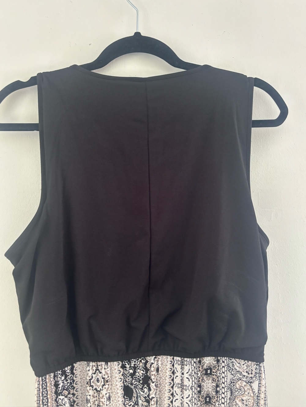 Sleeveless Black & Patterned Maxi Dress Size XL - Picture 6 of 9
